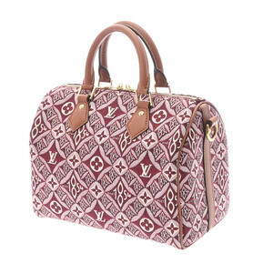 Louis Vuitton Bandouliere Speedy Bordeaux Purple Monogram Bag Jacquard